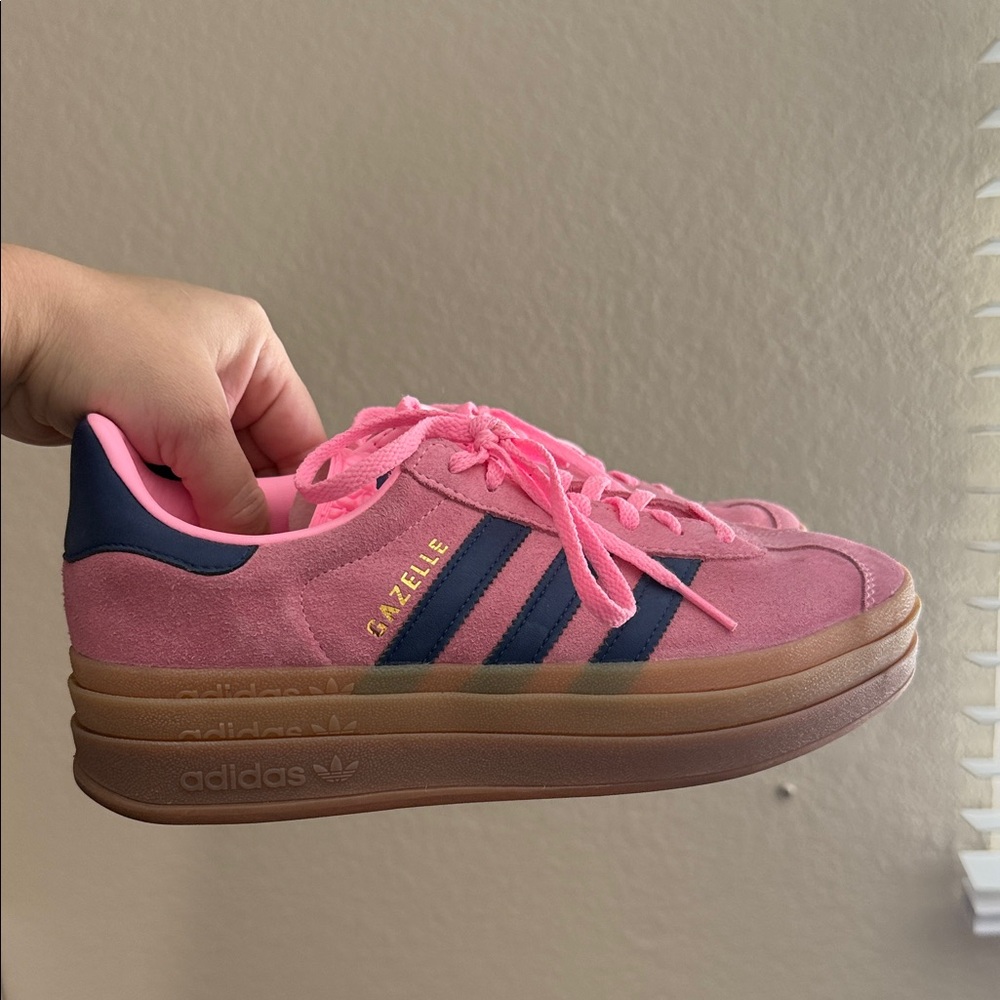 Adidas Gazelle Pink and Navy Sneakers